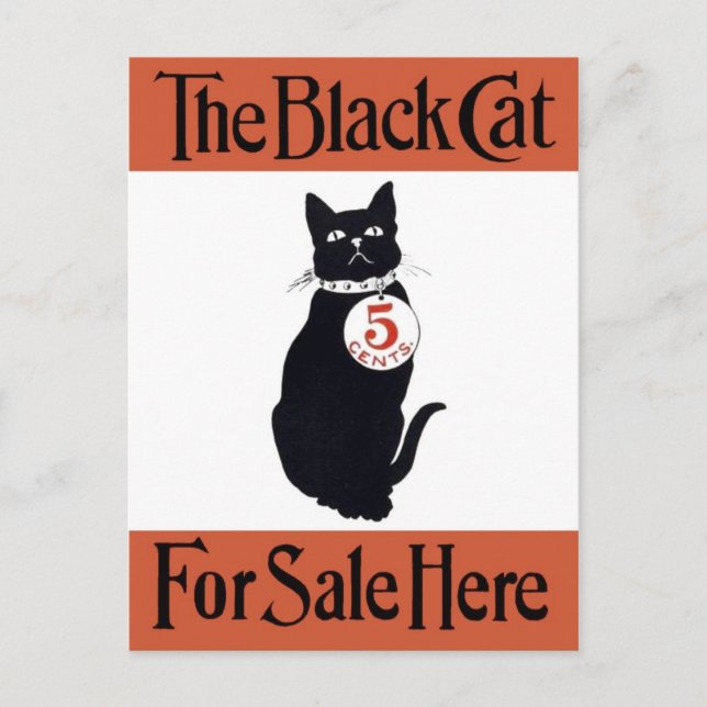Carte Postale Le chat noir - Poster vintage (Devant)