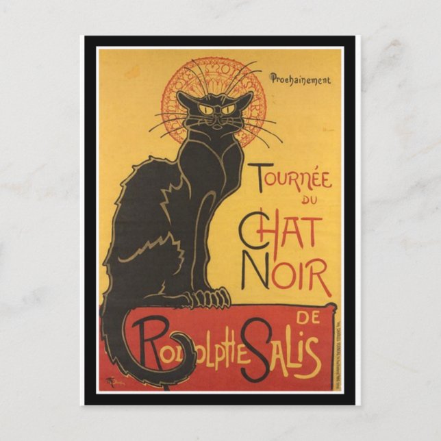 CARTE POSTALE LE CHAT NOIR PRINT (Devant)