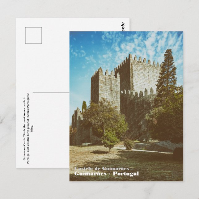 Carte Postale Le château de Guimaraes. (Devant / Derrière)
