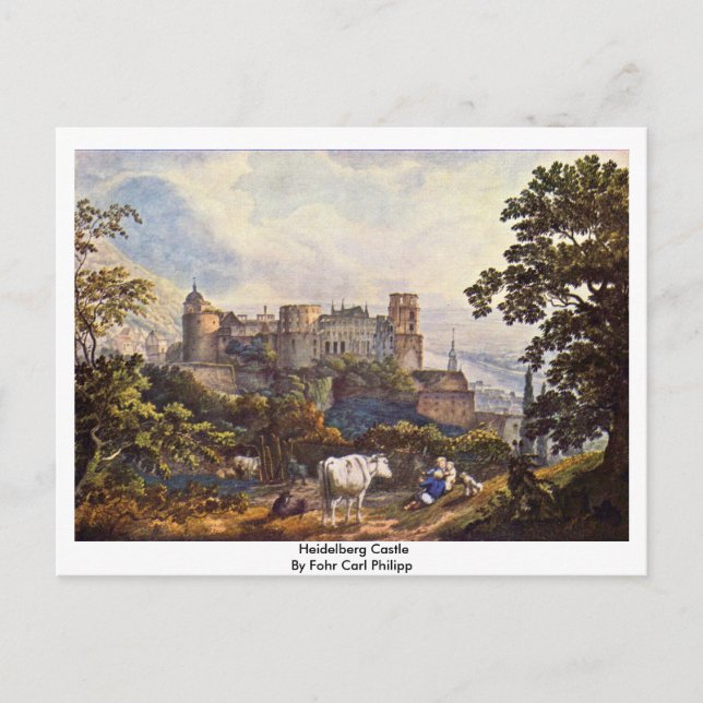Carte Postale Le Château De Heidelberg Par Fohr Carl Philipp (Devant)