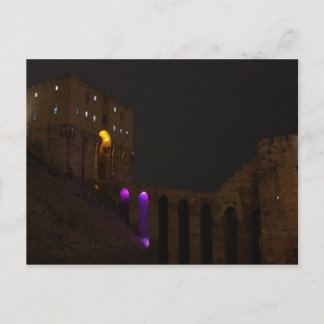 Carte Postale Le château de la citadelle d'Alep la nuit - Syrie