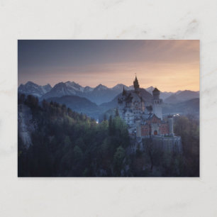 Carte Postale Le château de Neuschwanstein, construit à la fin d