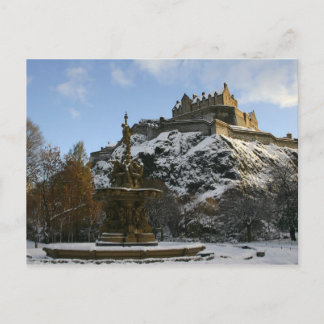Carte Postale Le château d'Édimbourg en hiver
