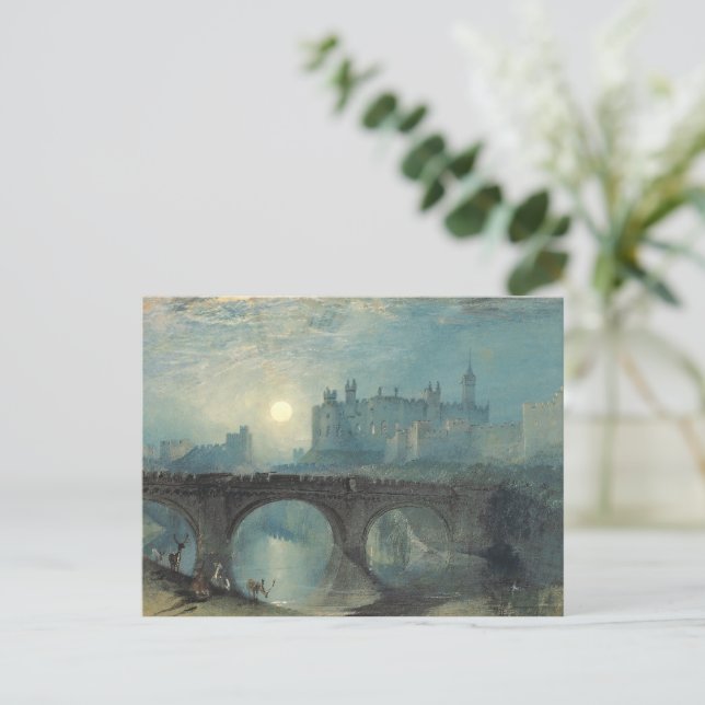 Carte Postale Le château William Turner Alnwick (Debout devant)