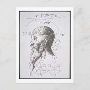 Carte Postale Le chef d'Adam Kadmon, copie d'une illustration de