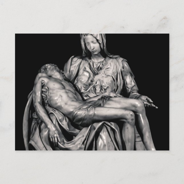 Carte Postale Le chef-d'oeuvre de Michel-Ange La Pieta Sculpture (Devant)