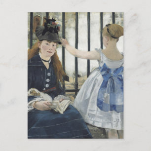 Carte Postale Le Chemin de fer - Manet Impressionniste Peinture