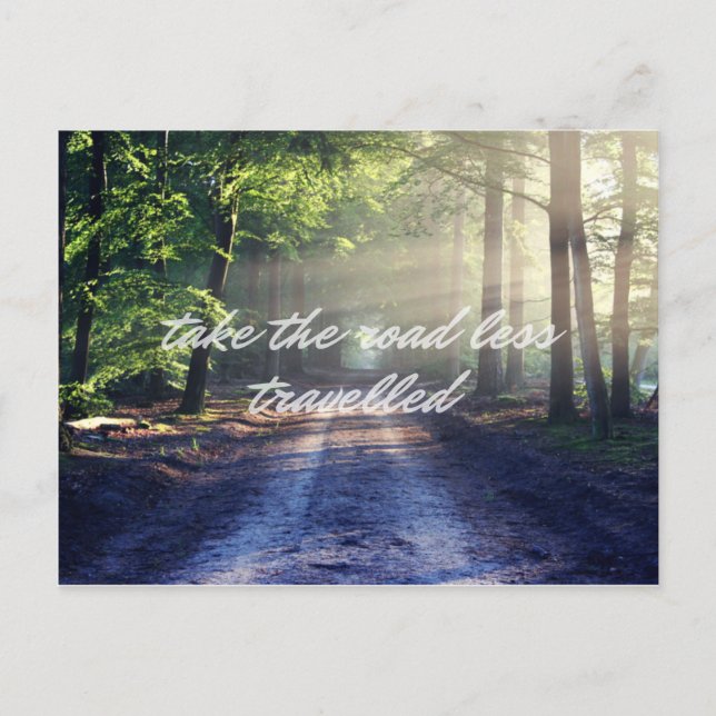 Carte Postale Le chemin le moins parcouru (Devant)