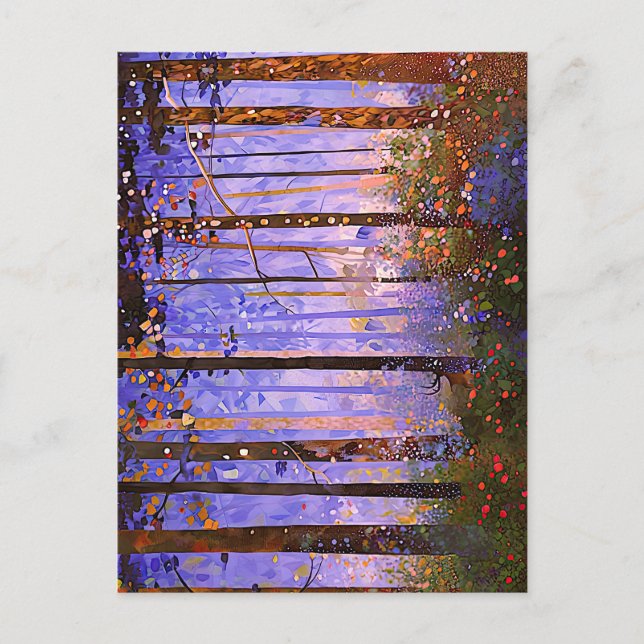 Carte Postale Le chemin secret du cerf - Vaste paysage boisé (Devant)