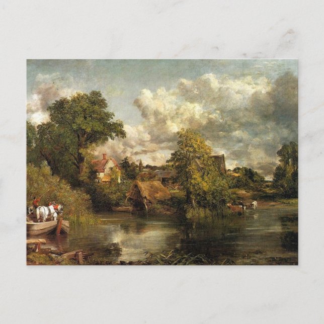 Carte Postale Le Cheval Blanc par John Constable, (Devant)
