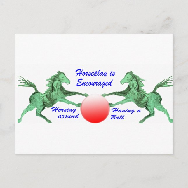 Carte Postale Le cheval est encouragé (Devant)