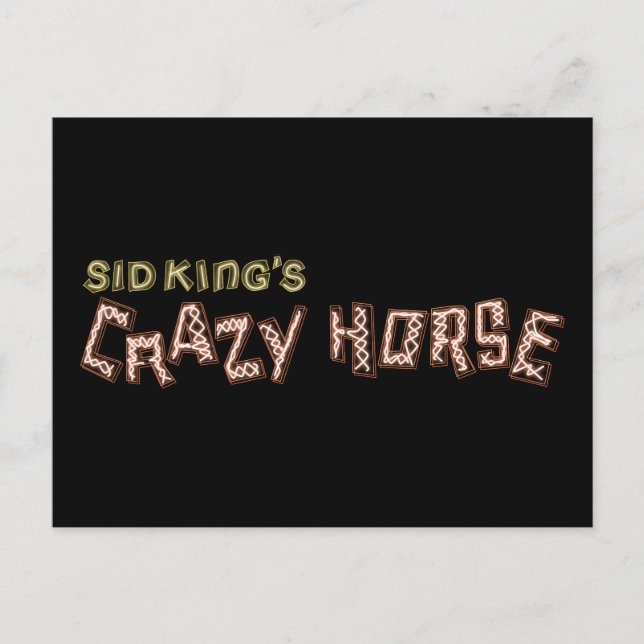 Carte Postale le cheval fou de sid king (Devant)