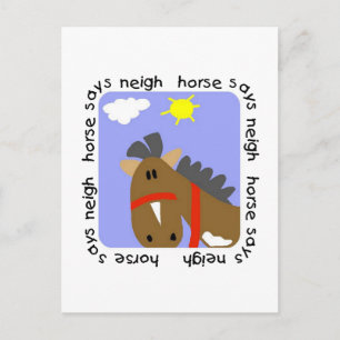 Carte Postale Le cheval indique des T-shirts et des cadeaux