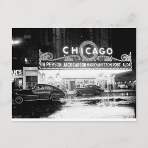 Carte Postale Le Chicago Theatre Dans Les Années 1940