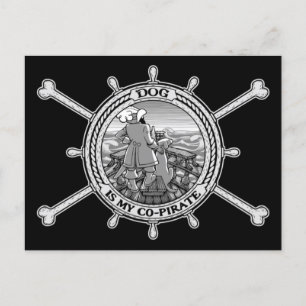 Carte Postale Le Chien Est Mon Co-Pirate II