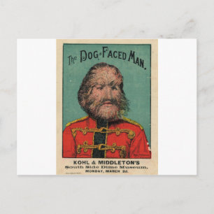 Carte Postale Le chien face à l'homme