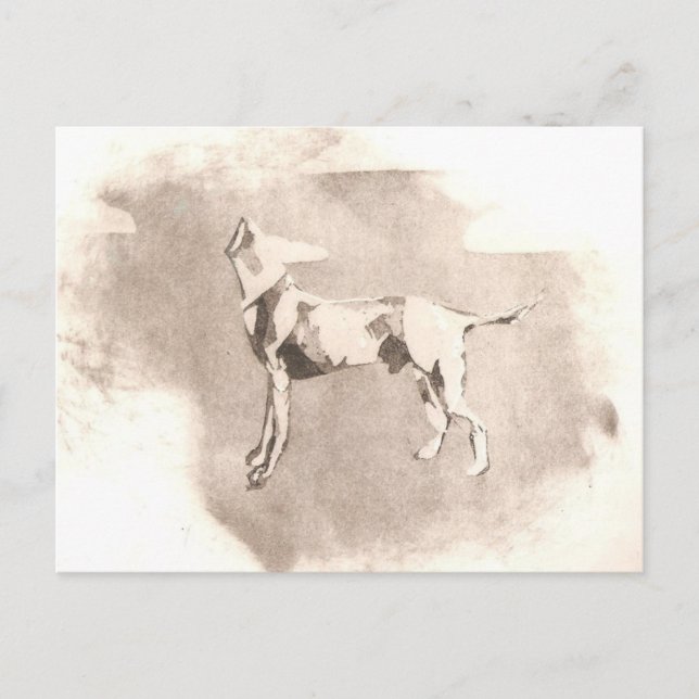 Carte Postale Le chien sans tête (Devant)