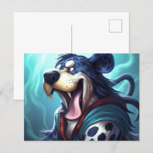 Carte Postale Le Chien Tigre