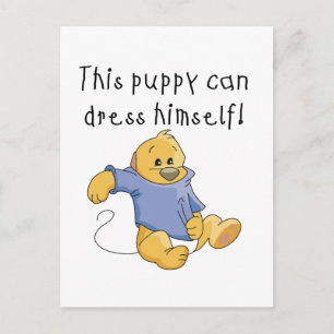 Carte Postale Le chiot habillent des T-shirts et des cadeaux
