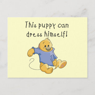 Carte Postale Le chiot habillent des T-shirts et des cadeaux