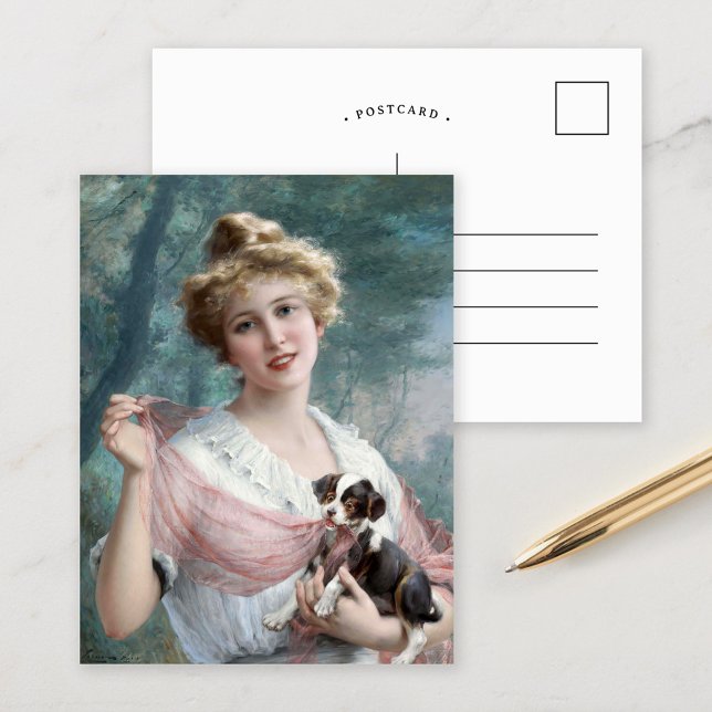 Carte Postale Le chiot malicieux | Émile Vernon (Créateur téléchargé)