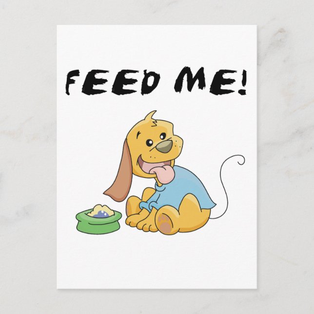 Carte Postale Le chiot m'alimentent des T-shirts et des cadeaux (Devant)