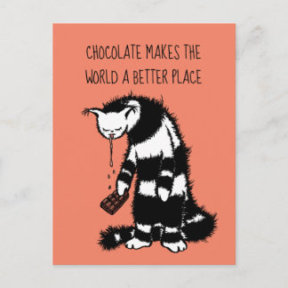 Carte Postale Le chocolat fait du monde un endroit meilleur