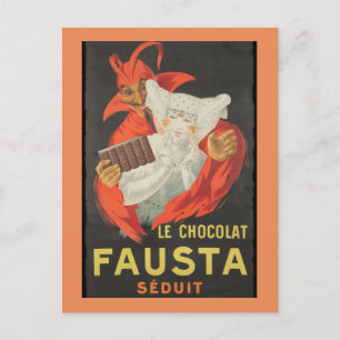 Carte Postale Le Chocolat Fausta Seduit
