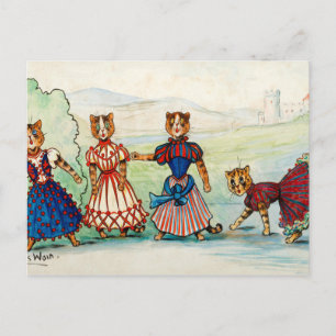 Carte Postale Le choeur de Louis Wain