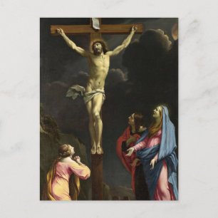 Carte Postale Le Christ en croix par Eustache Le Sueur