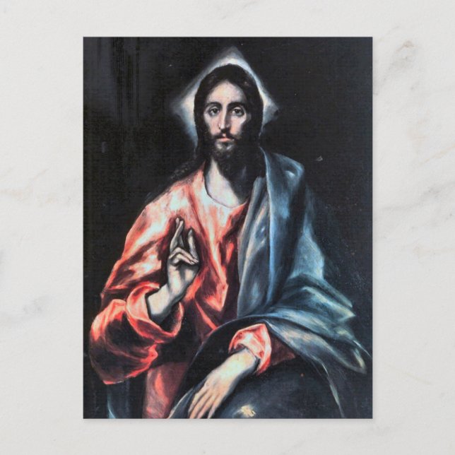 Carte Postale Le Christ en sauveur par El Greco (Devant)
