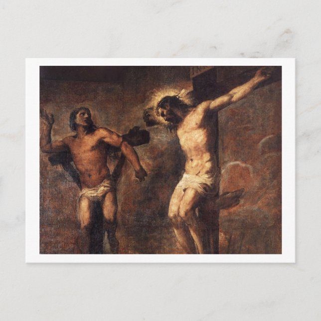 Carte Postale Le Christ Titien et le Bon Voleur (Devant)