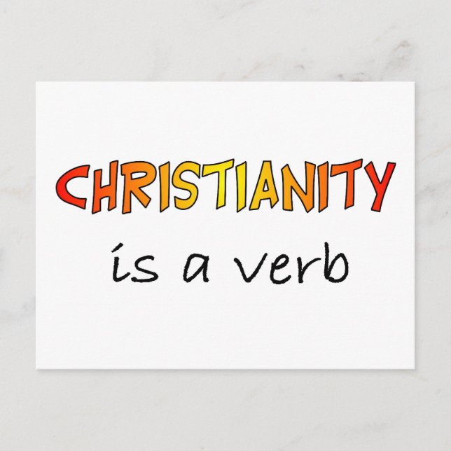 Carte Postale Le christianisme est un verbe (Devant)