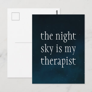 Carte Postale Le ciel nocturne est mon thérapeute Dark Skies Got