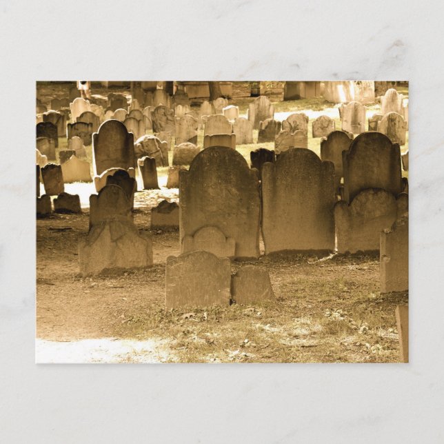 Carte Postale Le cimetière de Boston (Devant)