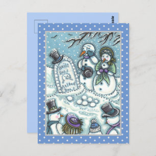 CARTE POSTALE LE CIMETIÈRE DE LA NEIGE, MÉLTÉE AVANT SON TEMPS,