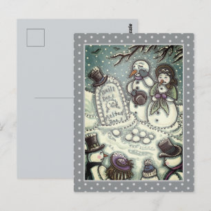 CARTE POSTALE LE CIMETIÈRE DE LA NEIGE, MÉLTÉE AVANT SON TEMPS, 