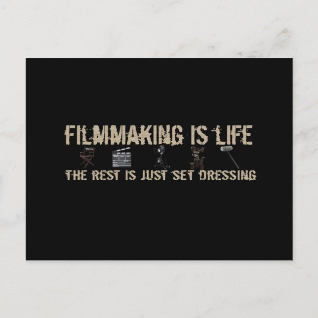 Carte Postale Le cinéma est la vie (Devant)