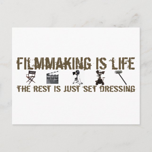 Carte Postale Le cinéma est la vie (Devant)