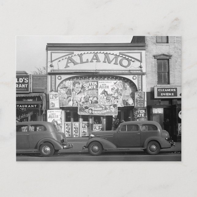 Carte Postale Le cinéma The Alamo, 1937 (Devant)