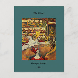 Carte Postale Le cirque de Georges Seurat (1891)