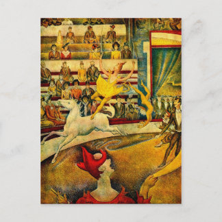 Carte Postale Le cirque de Georges Seurat (1891)
