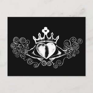 Carte Postale Le Claddagh (blanc)