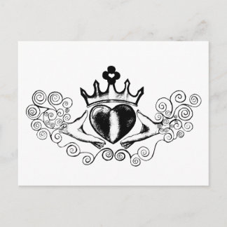 Carte Postale Le Claddagh (noir)