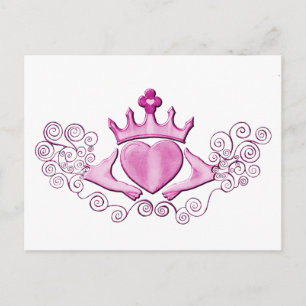 Carte Postale Le Claddagh (rose)