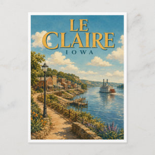 Carte Postale Le Claire Iowa Mississippi River GéoSaga