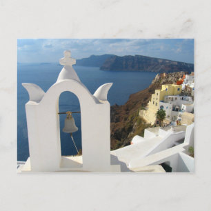 Carte Postale Le clocher de Santorin au soleil de l'après-midi