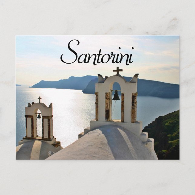 Carte Postale Le clocher de Santorin Grèce (Devant)