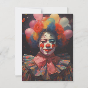 Carte Postale Le Clown coloré et heureux