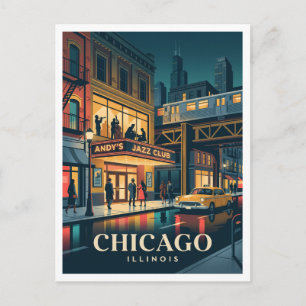 Carte Postale Le club et restaurant de jazz d'Andy à Chicago Ill